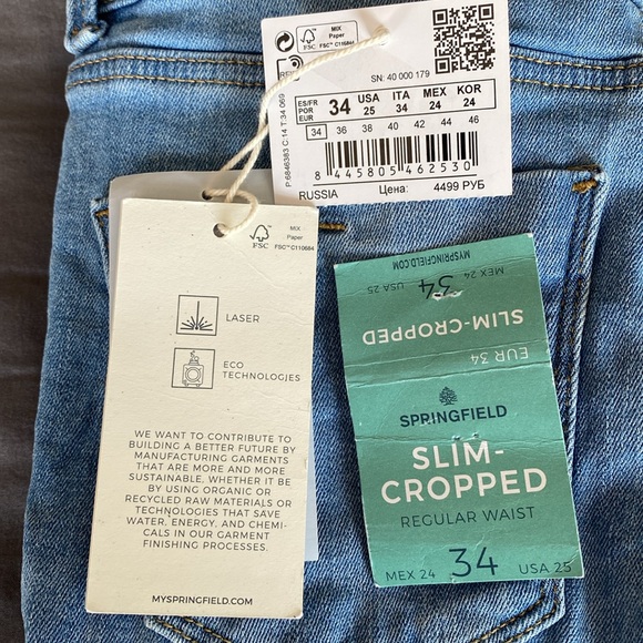 Springfield Slim Cropped Jeans - Picture 10 of 12
